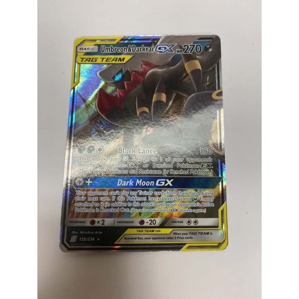 Umbreon and Darkrai GX 125/236 Sun & Moon Unified Minds Tag Team Pokemon TCG MP+